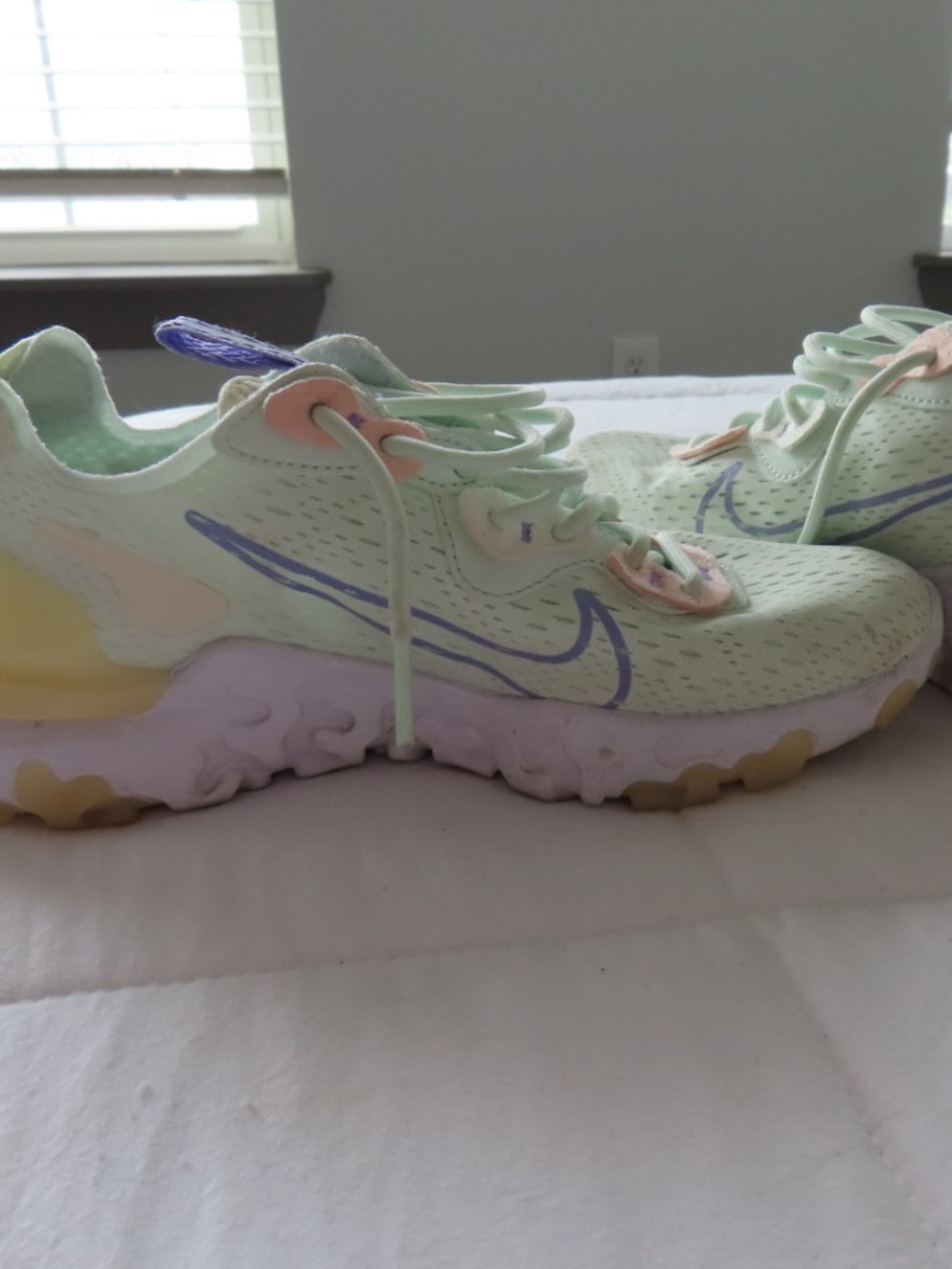 Nike Women's React Vision Barely Green Purple Pulse